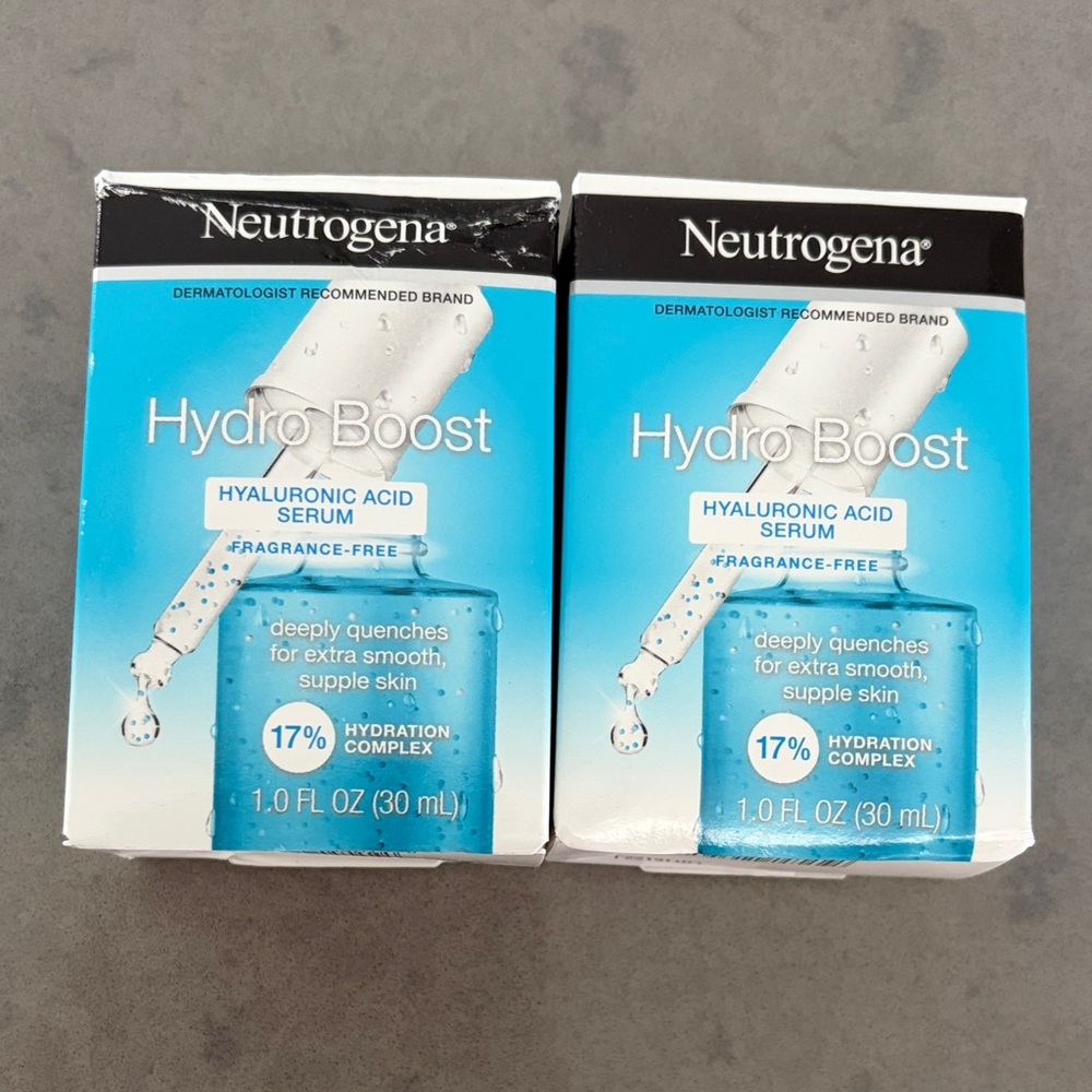 Neutrogena Hydro Boost Hyaluronic Acid Serum - Turquoise & White Packaging 2 pk